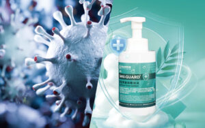 諾如病毒風險示意圖及 686 SANI-GUARD 日常消毒防護